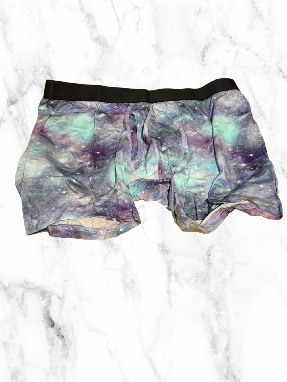 Me Undies boxers with fly galaxy